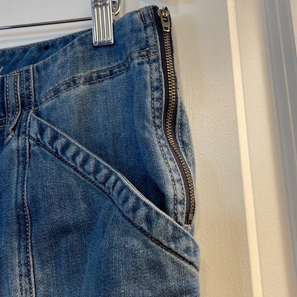 Liverpool size 6 crop straight denim jeans lace up - Picture 4 of 5